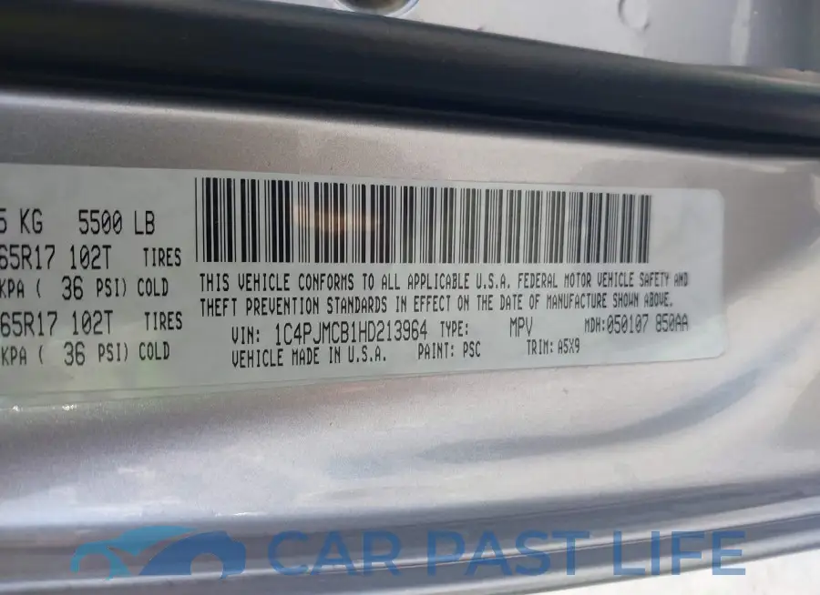 1C4PJMCB1HD213964# 9