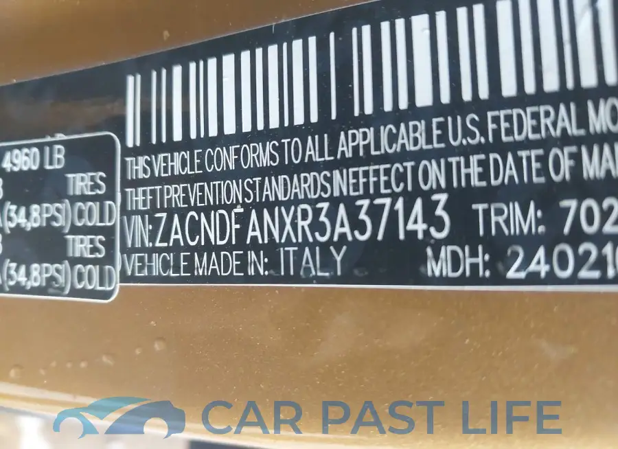 ZACNDFANXR3A37143# 9