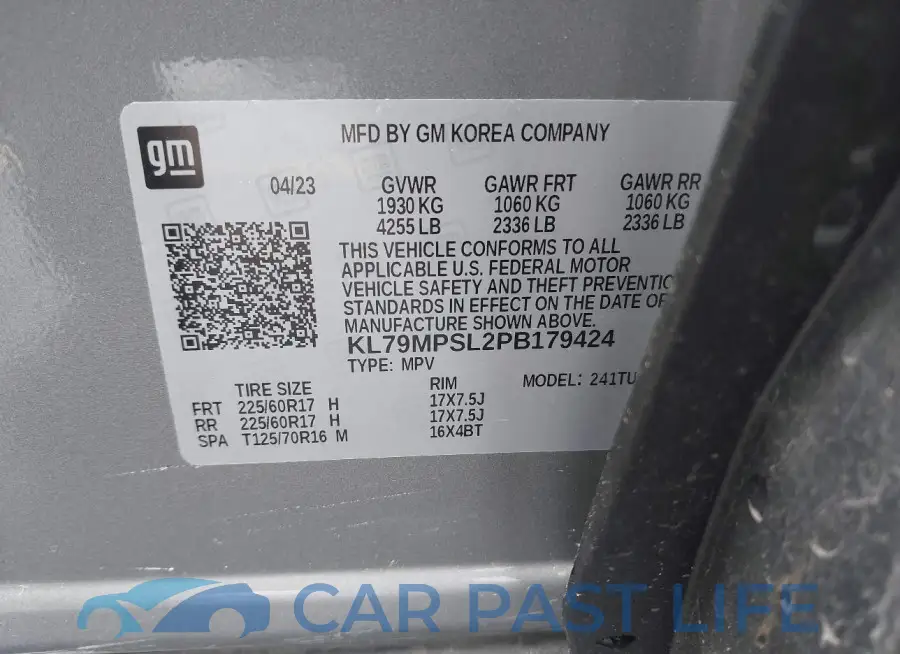 KL79MPSL2PB179424# 9