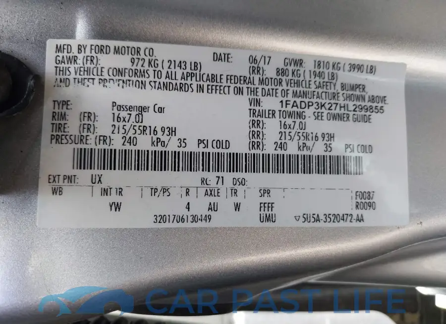 1FADP3K27HL299855# 9
