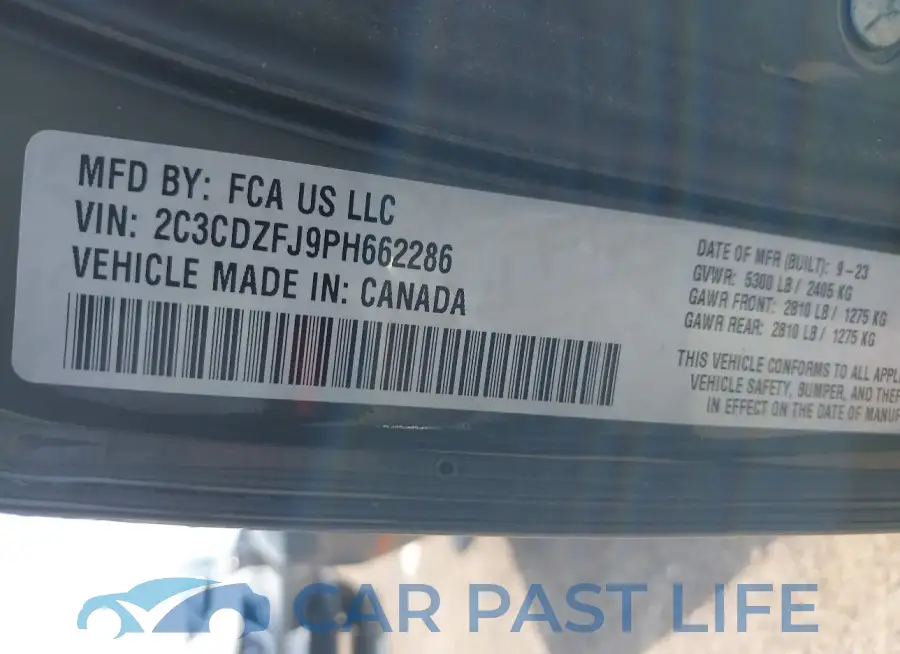 2C3CDZFJ9PH662286# 9