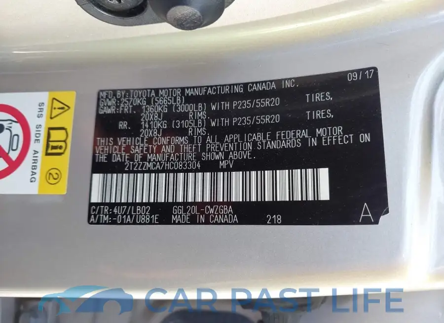 2T2ZZMCA7HC083304# 9
