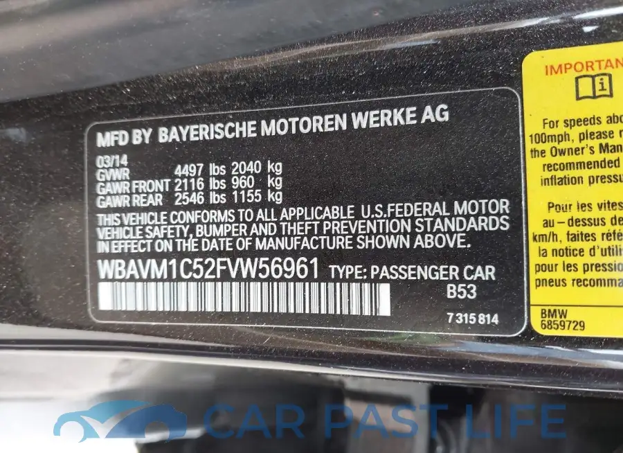 WBAVM1C52FVW56961# 9