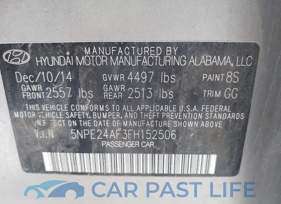 5NPE24AF3FH152506# 9