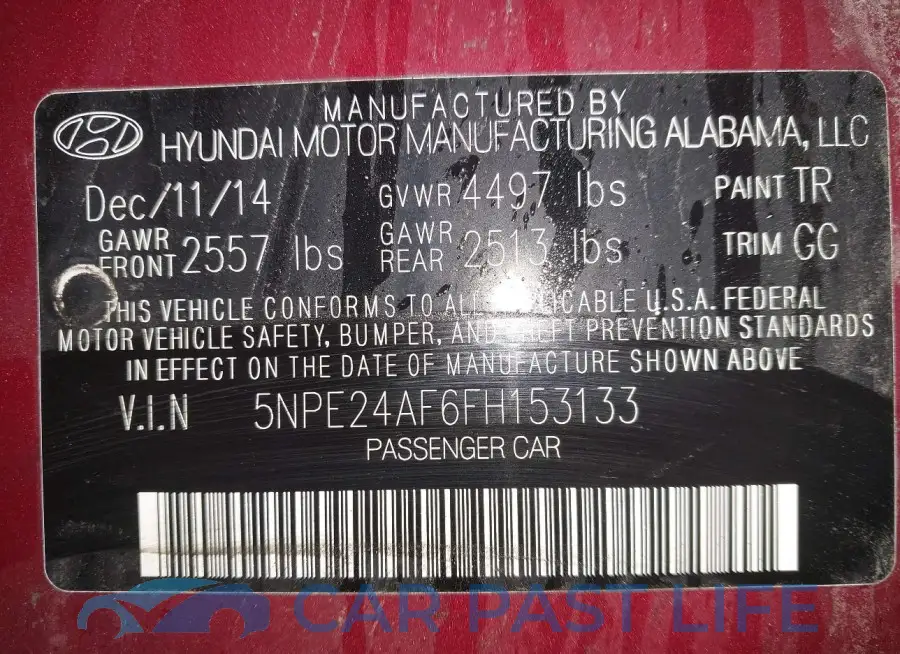 5NPE24AF6FH153133# 9