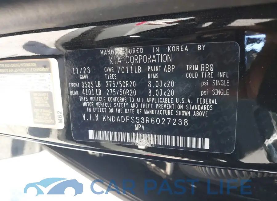 KNDADFS53R6027238# 9