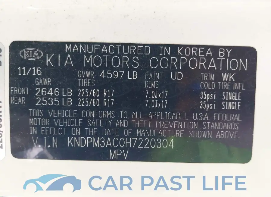 KNDPM3AC0H7220304# 9