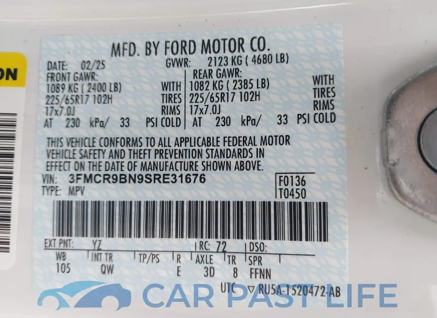 3FMCR9BN9SRE31676# 9