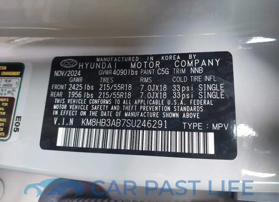 KM8HB3AB7SU246291# 9