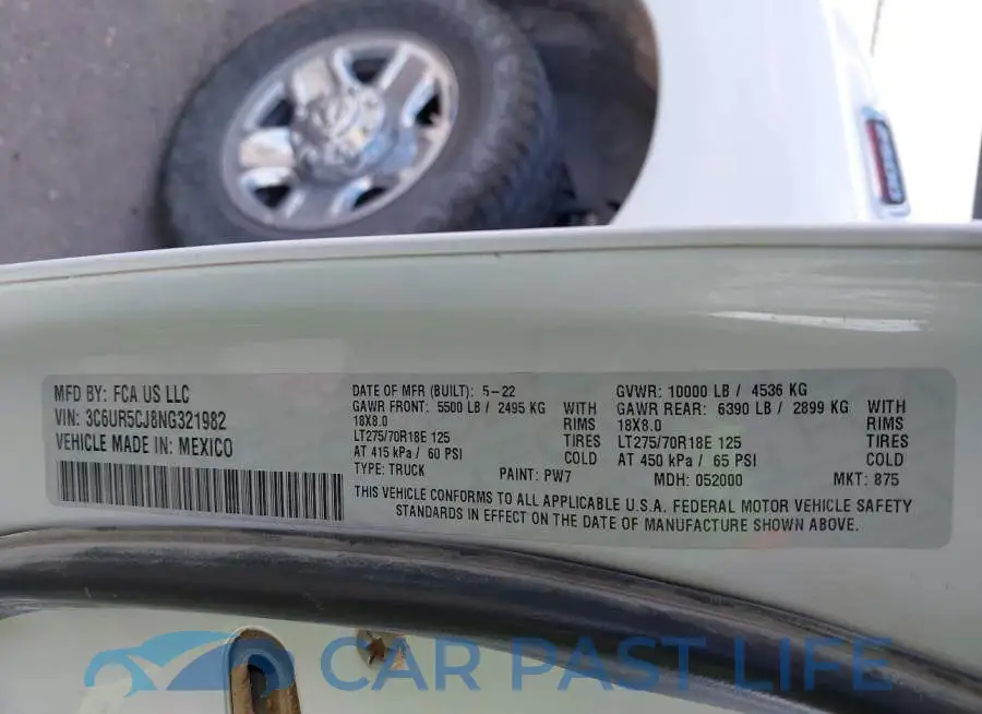 3C6UR5CJ8NG321982# 9