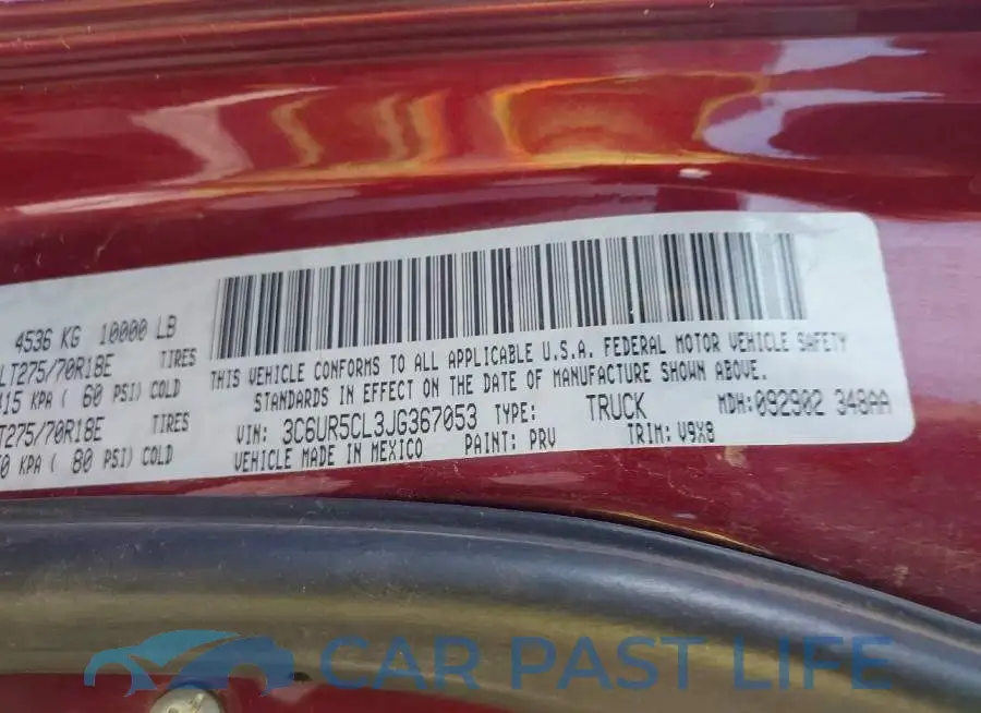 3C6UR5CL3JG367053# 9