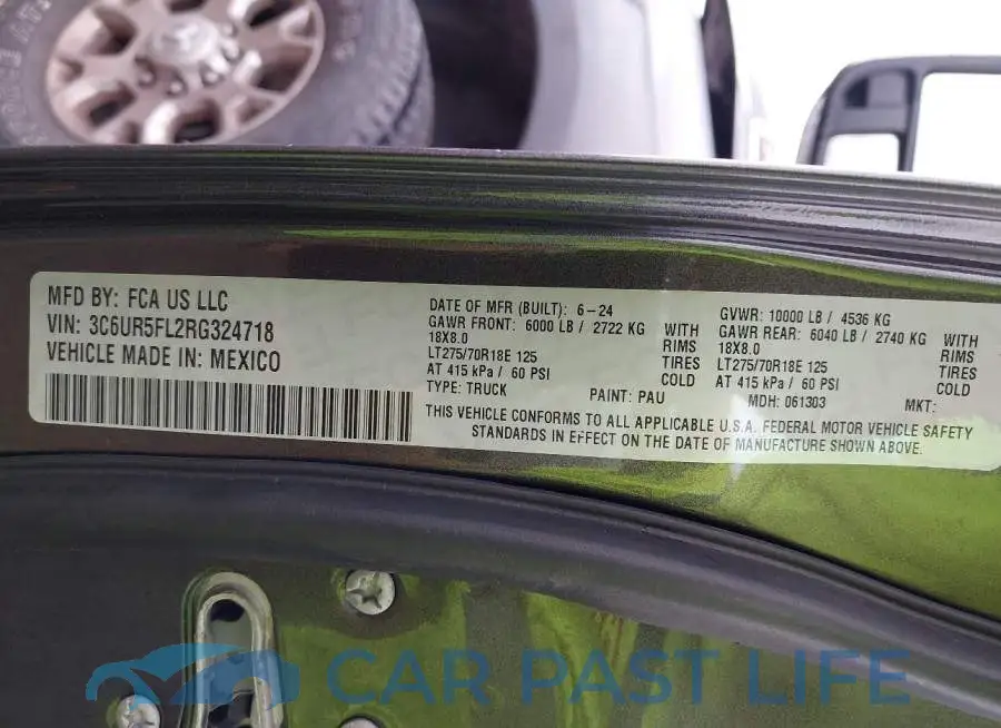 3C6UR5FL2RG324718# 9