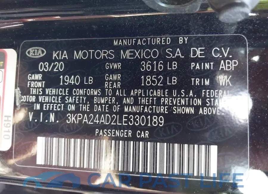 3KPA24AD2LE330189# 9