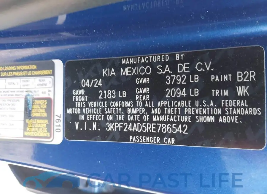 3KPF24AD5RE786542# 9