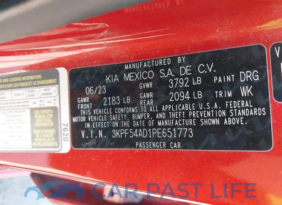 3KPF54AD1PE651773# 9