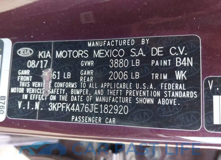3KPFK4A76JE182920# 9
