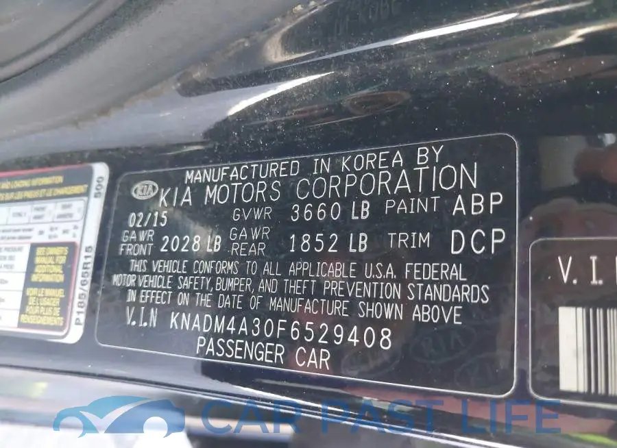 KNADM4A30F6529408# 9