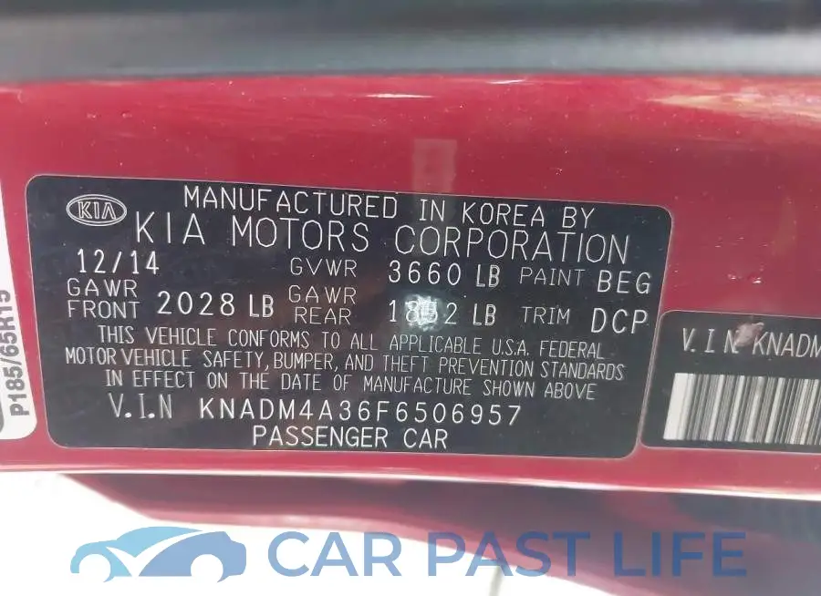 KNADM4A36F6506957# 9