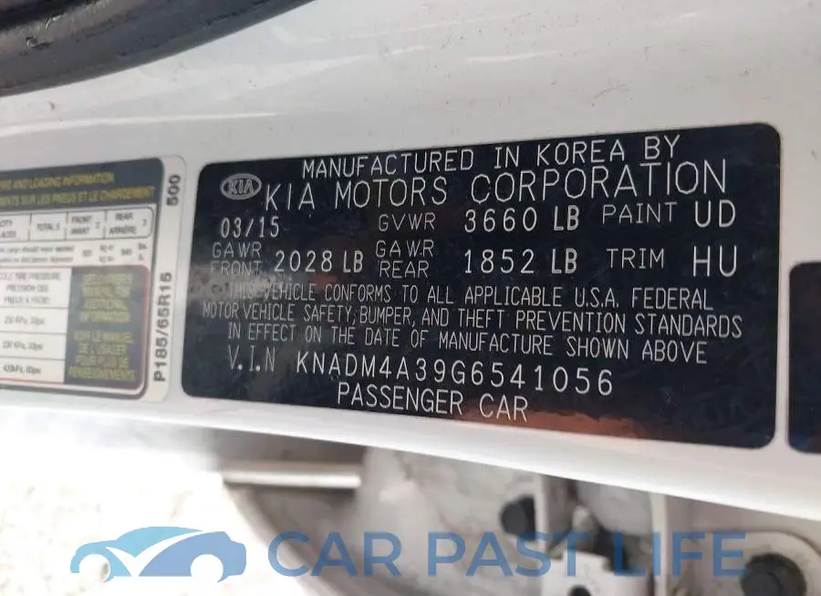 KNADM4A39G6541056# 9