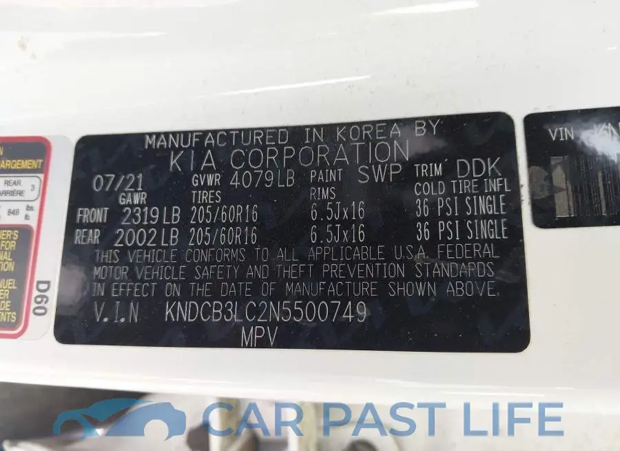 KNDCB3LC2N5500749# 9
