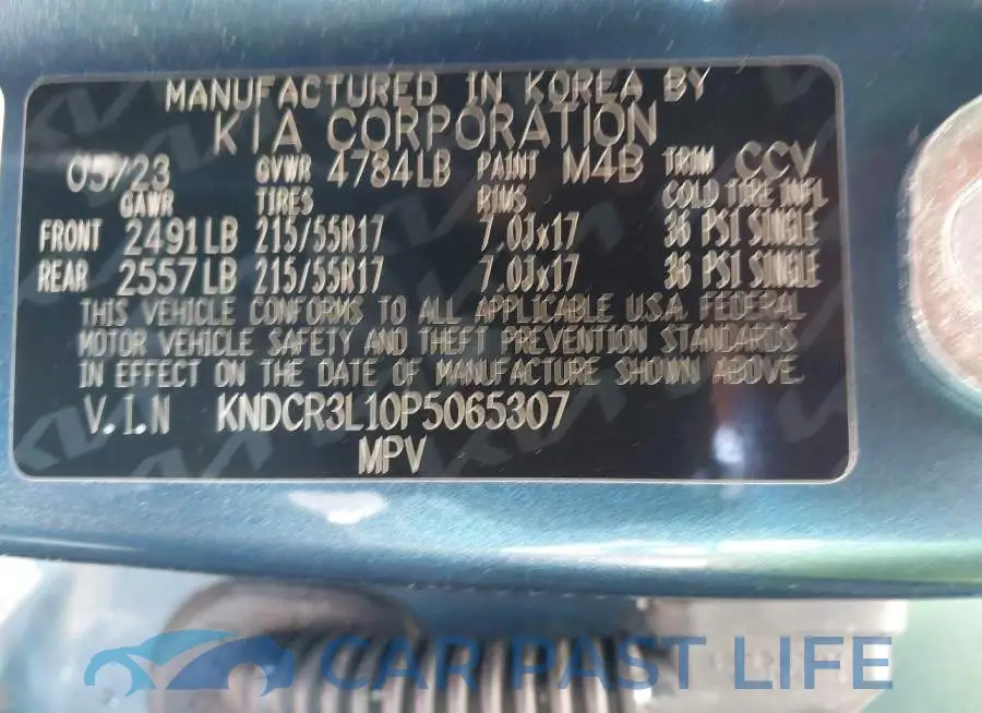 KNDCR3L10P5065307# 9