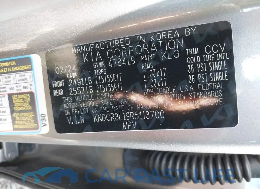 KNDCR3L19R5113700# 9