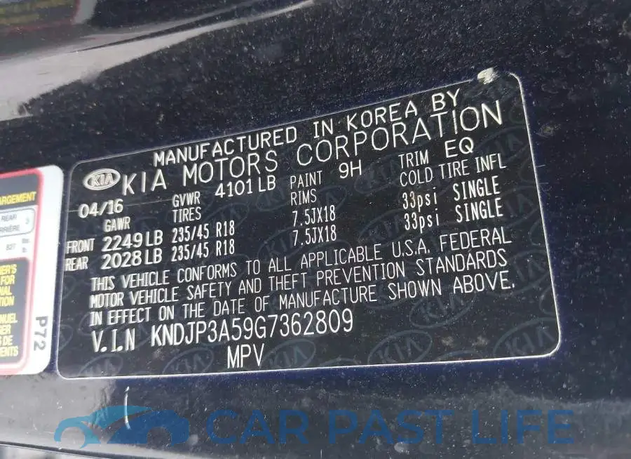 KNDJP3A59G7362809# 9