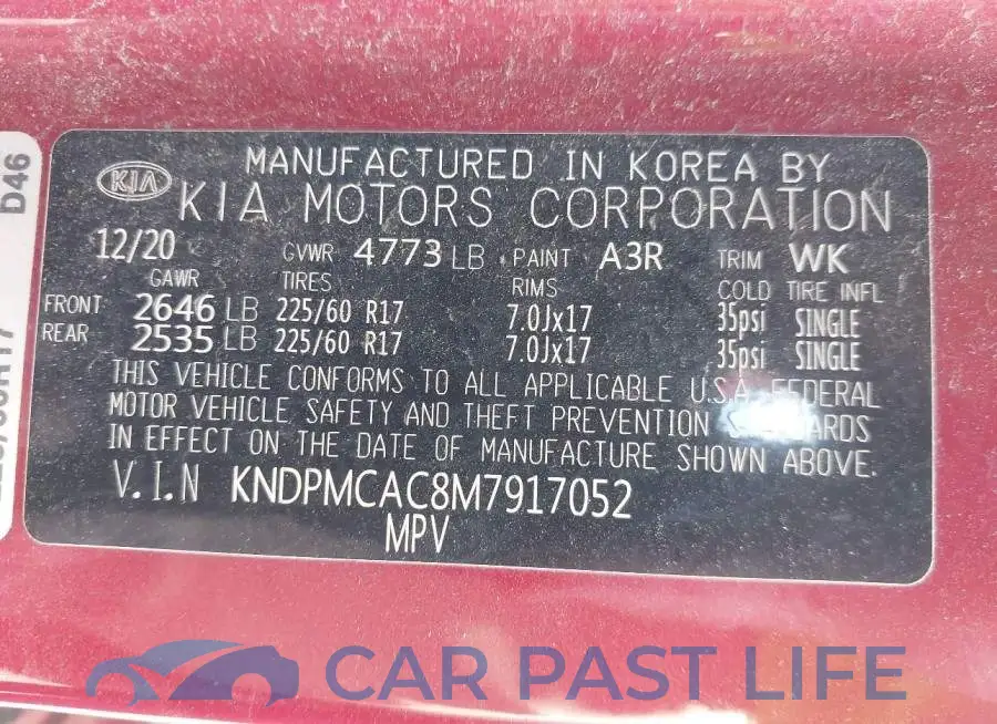 KNDPMCAC8M7917052# 9
