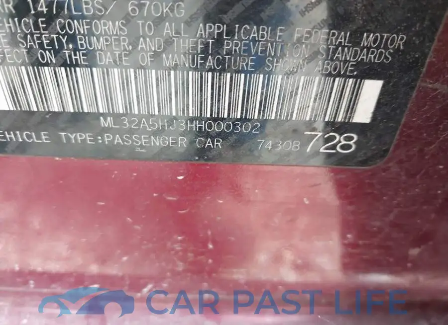 ML32A5HJ3HH000302# 9