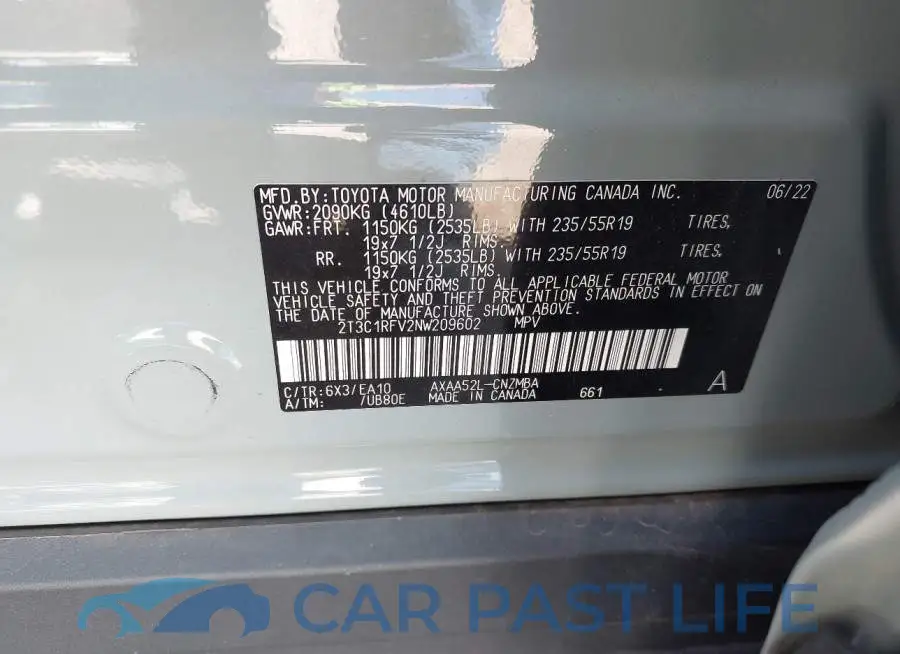 2T3C1RFV2NW209602# 9