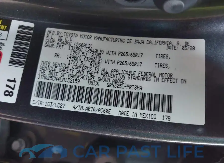 3TMAZ5CN4LM132159# 9