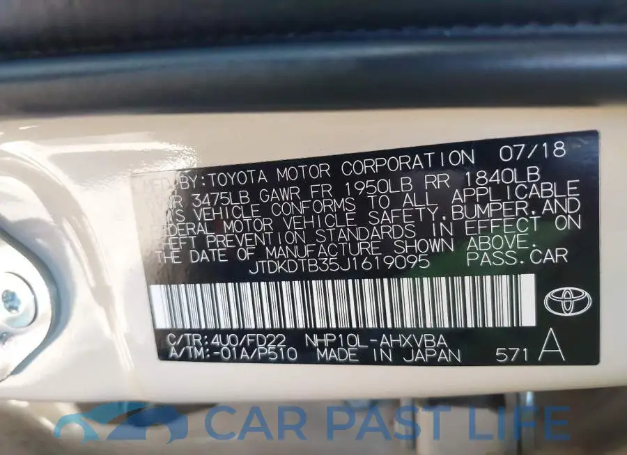 JTDKDTB35J1619095# 9