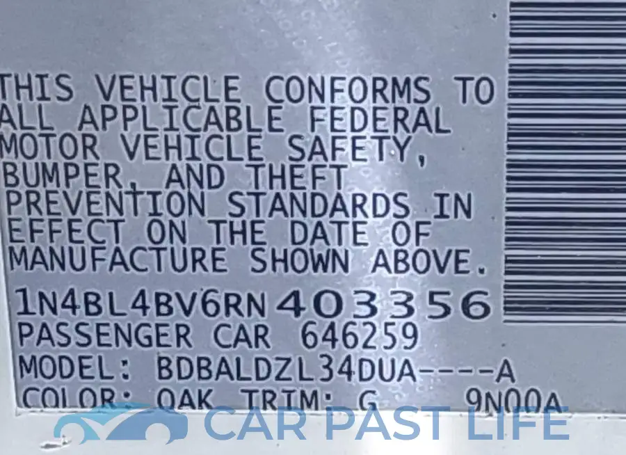 1N4BL4BV6RN403356# 9