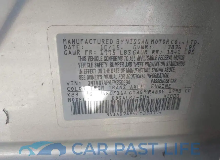 3N1AB7AP4FY350994# 9