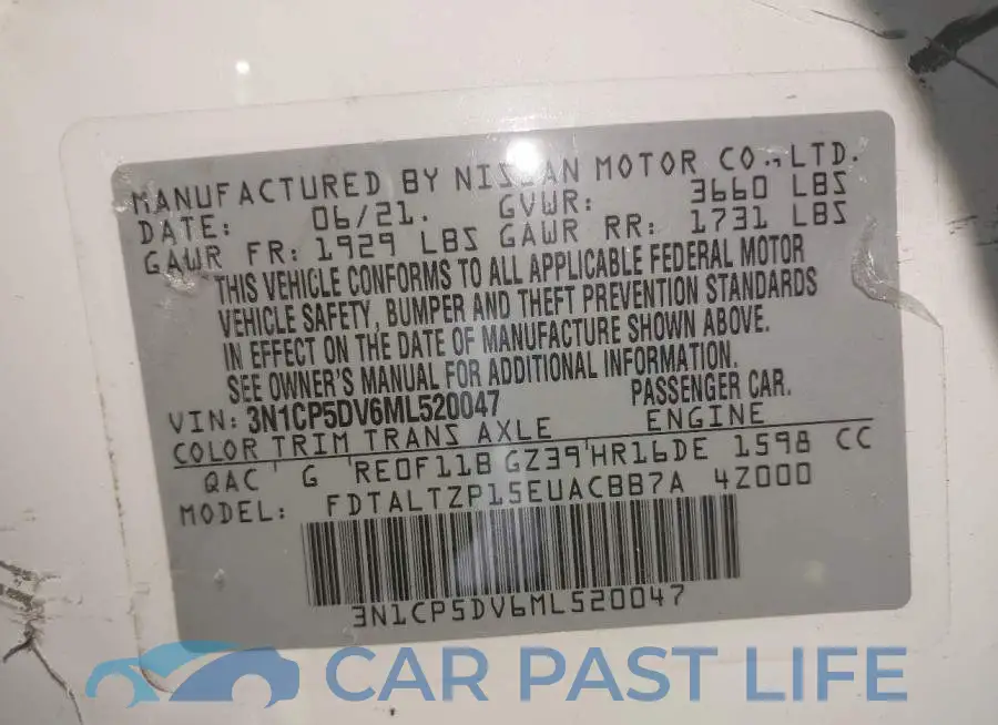 3N1CP5DV6ML520047# 9