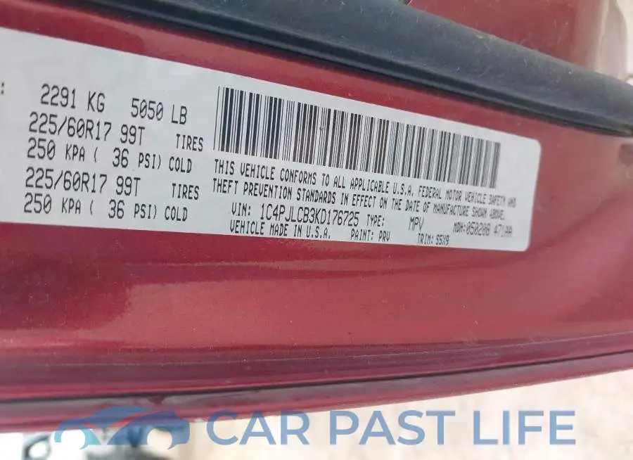 1C4PJLCB3KD176725# 9