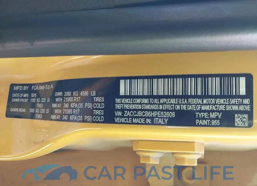 ZACCJBCB6HPE52608# 9