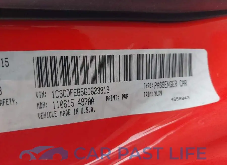 1C3CDFEB5GD623913# 9