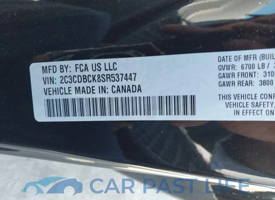 2C3CDBCK8SR537447# 9