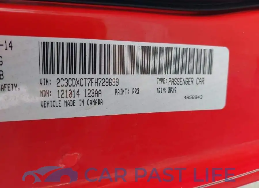 2C3CDXCT7FH729699# 9
