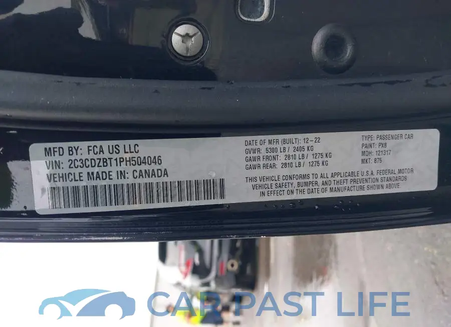 2C3CDZBT1PH504046# 9