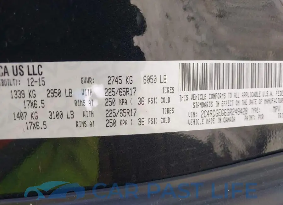 2C4RDGEG6GR249428# 9