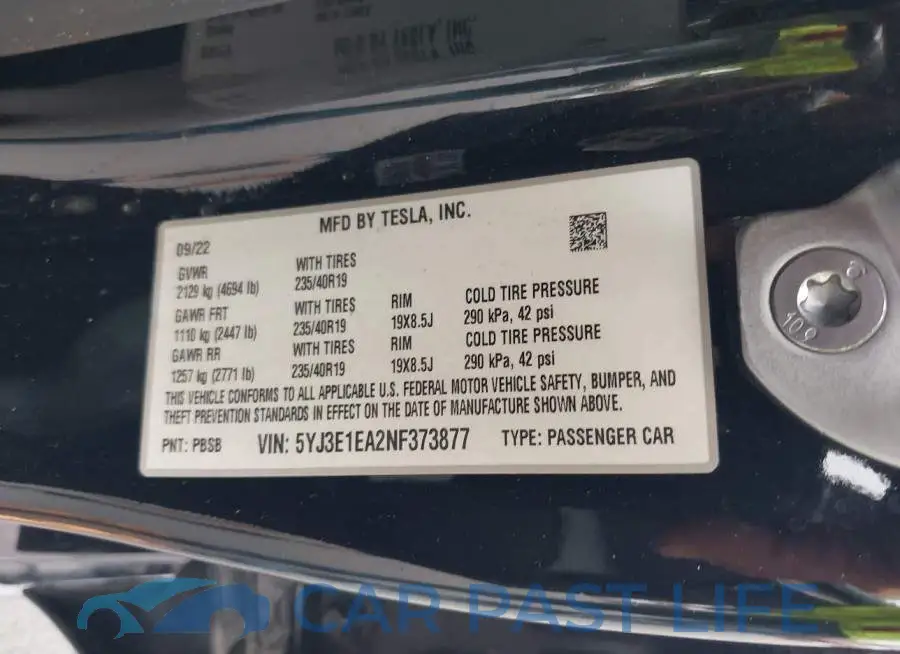 5YJ3E1EA2NF373877# 9