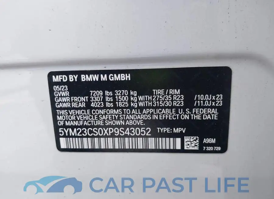 5YM23CS0XP9S43052# 9