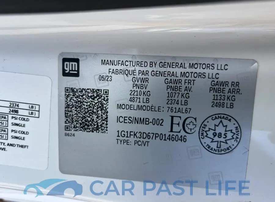 1G1FK3D67P0146046# 9