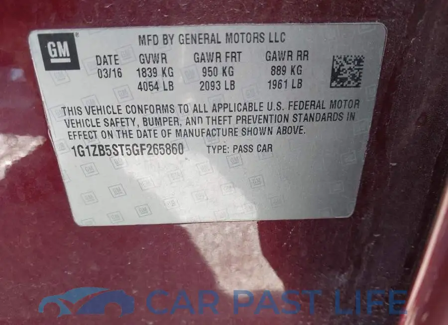 1G1ZB5ST5GF265860# 9