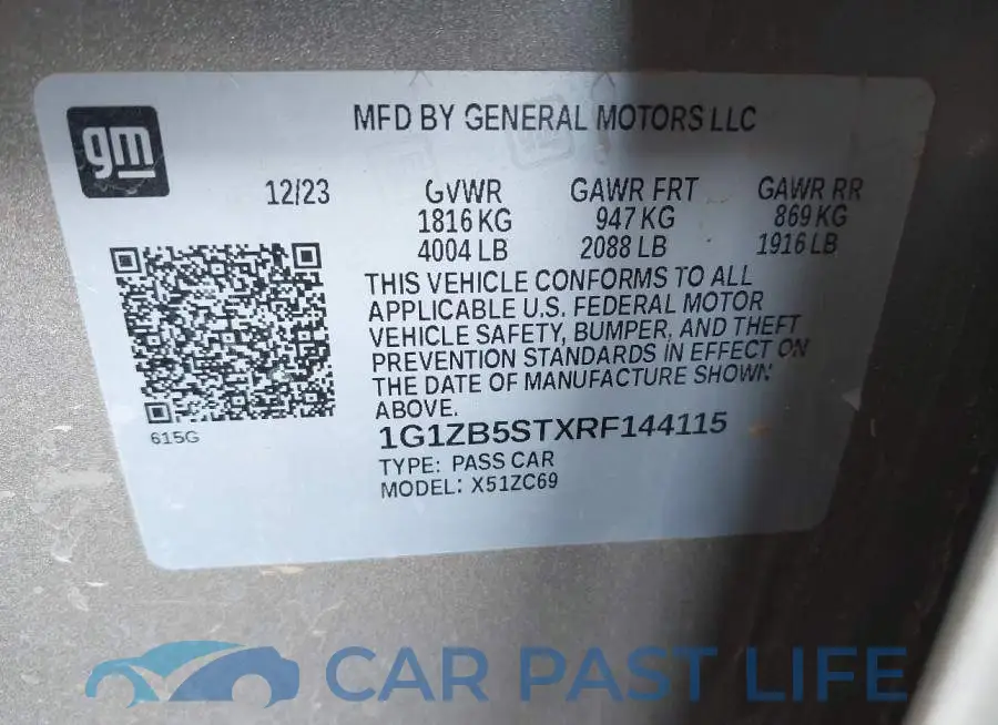 1G1ZB5STXRF144115# 9