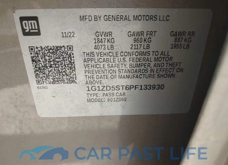 1G1ZD5ST6PF133930# 9