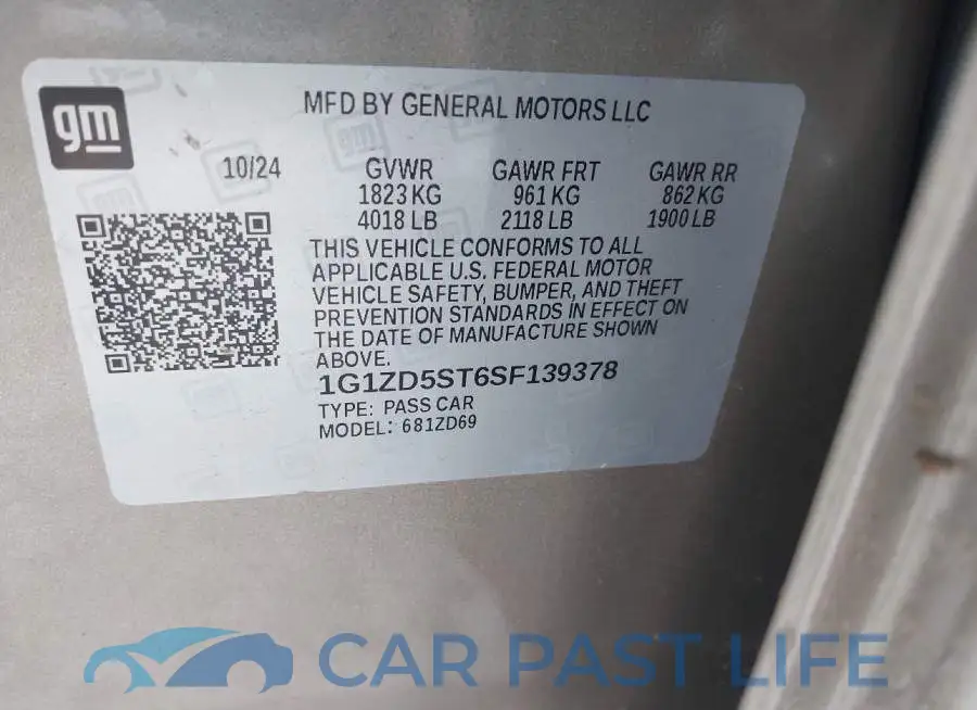1G1ZD5ST6SF139378# 9