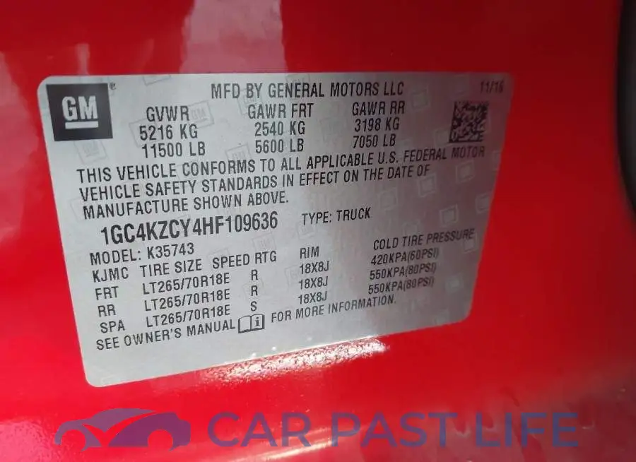 1GC4KZCY4HF109636# 8